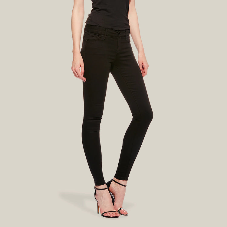 Women wearing Noir Bond Mid Rise Skinny Jeans
