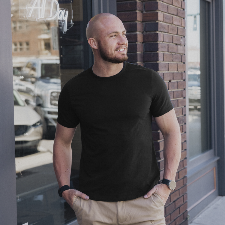 Men wearing Negro Classic Crew Driggs Tee