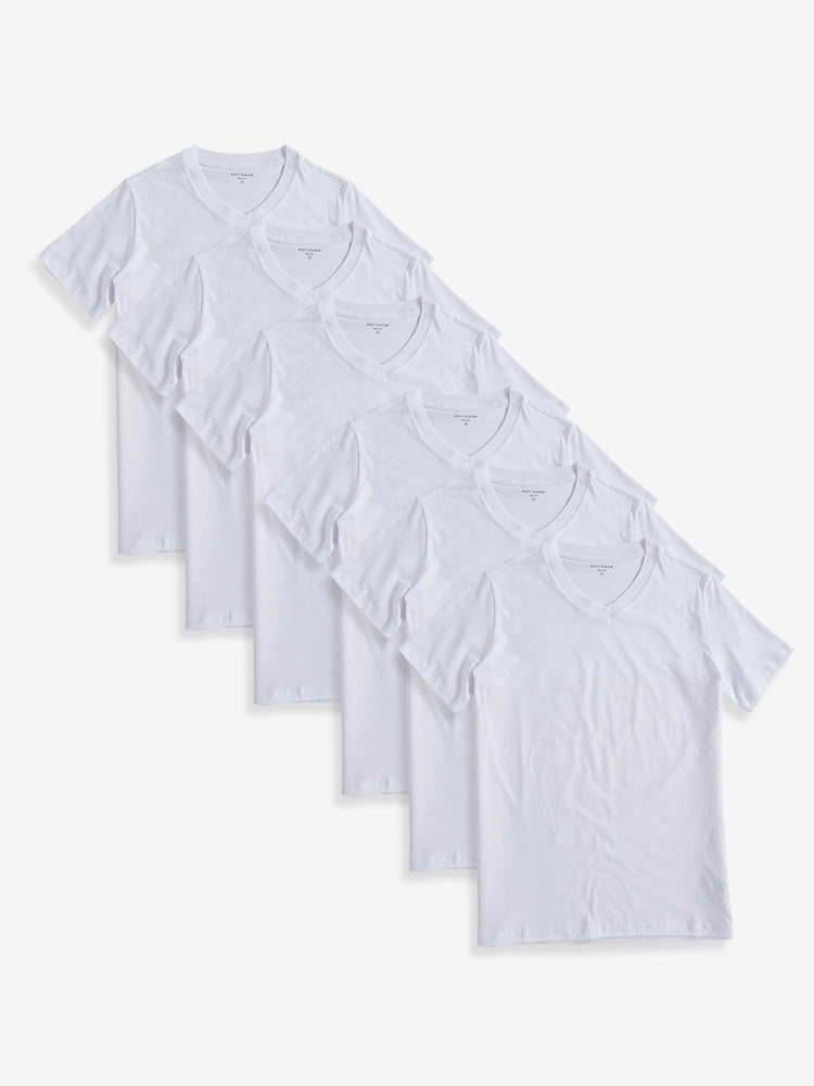 Men wearing White Classic V-Neck Driggs 6-Pack