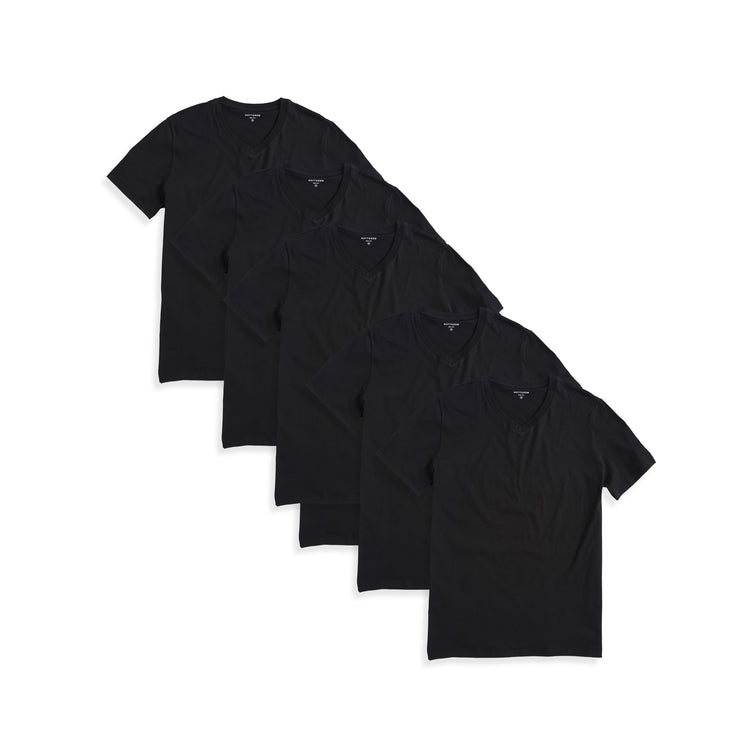 Men wearing Black Classic V-Neck Driggs 6-Pack