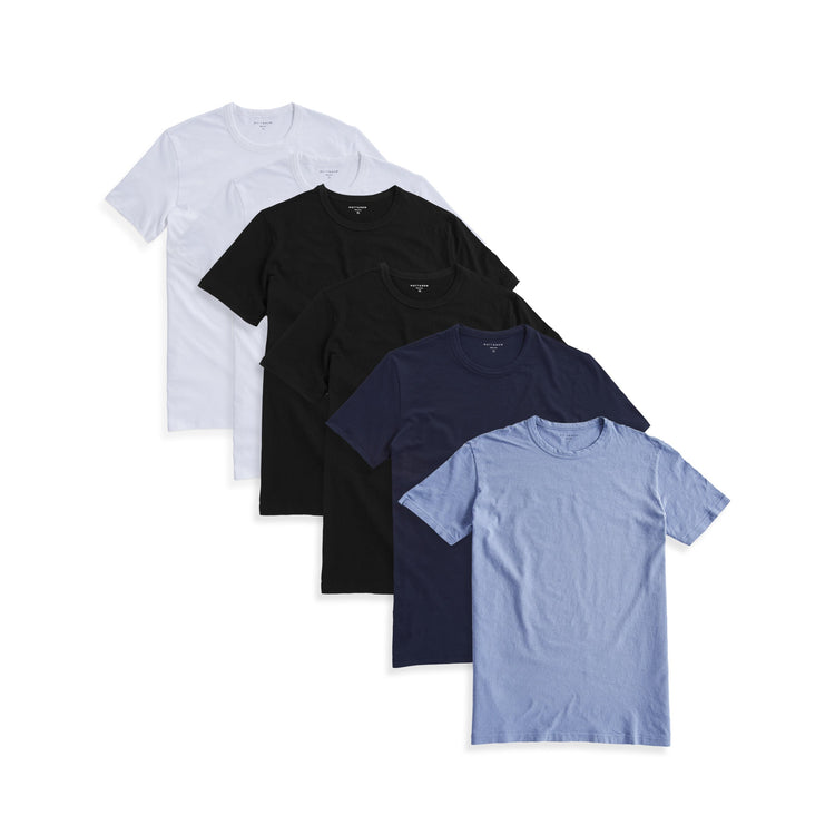 wearing White/Black/Navy/California Blue Classic Crew Driggs 6-Pack