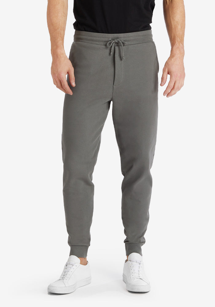 Men wearing Light Gray The French Terry Sweatpant Hooper