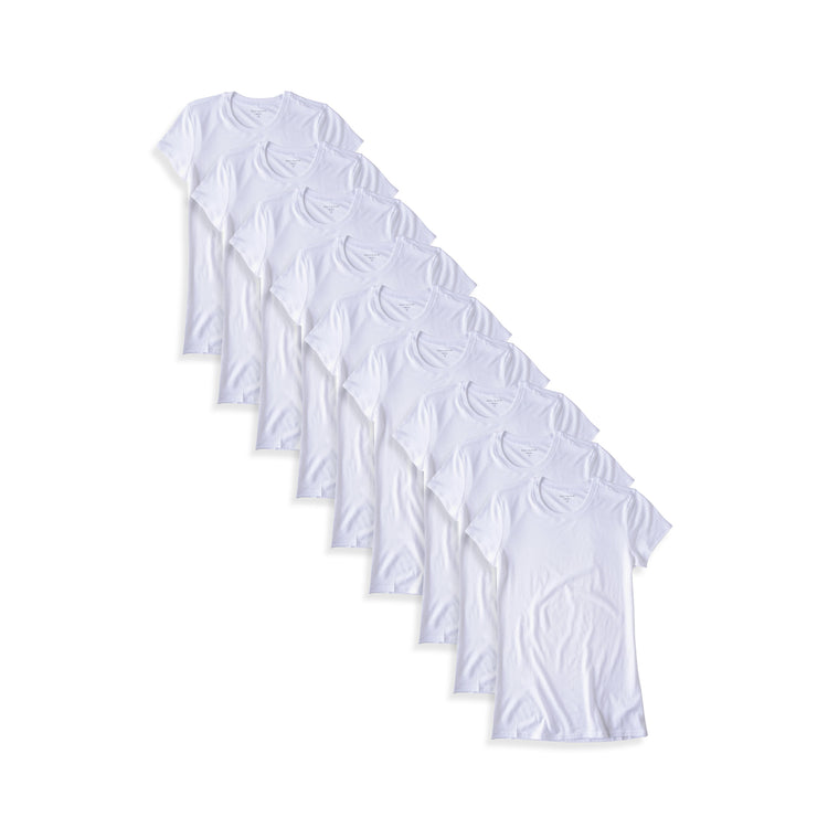 Women wearing White Fitted Crew Marcy 9-Pack