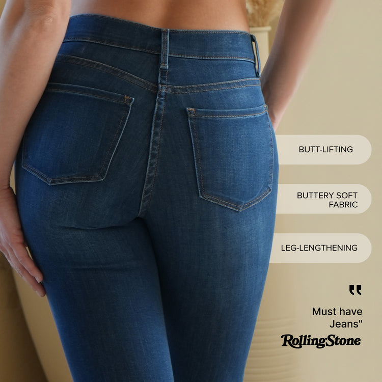 Women wearing Medium Blue High Rise Skinny Jane Jeans