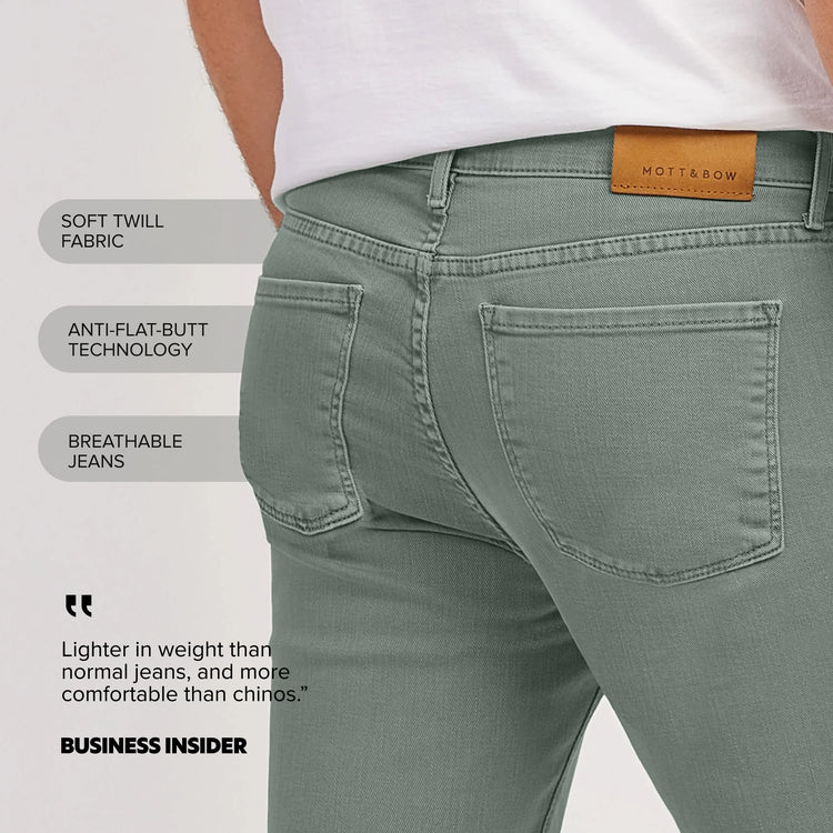 Men wearing Sage Slim Mercer Jeans