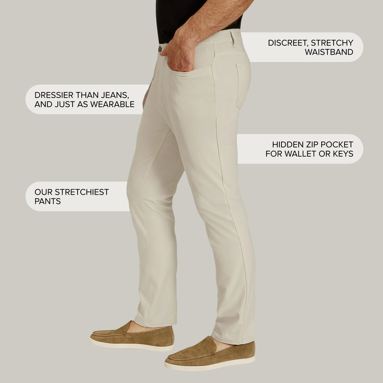 Men wearing Stone 5 Pocket Travel Pants