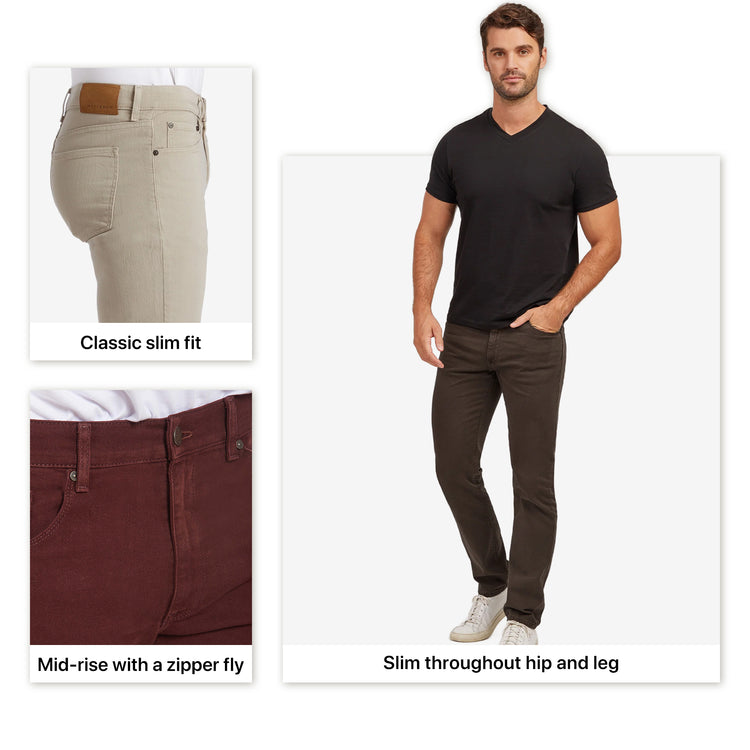 Men wearing Khaki Mott&Bow | Slim Mercer Jeans tt