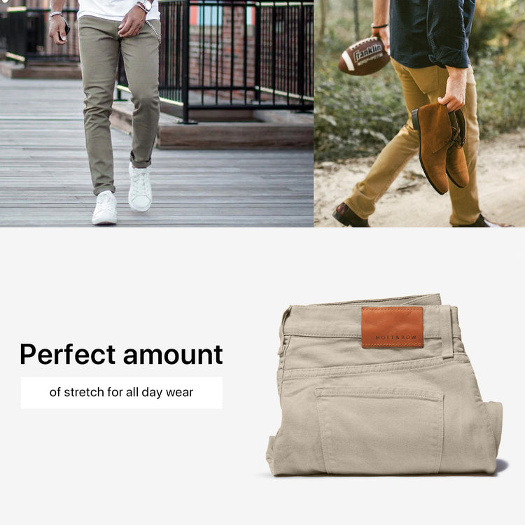 Men wearing Khaki Mott&Bow | Slim Mercer Jeans tt