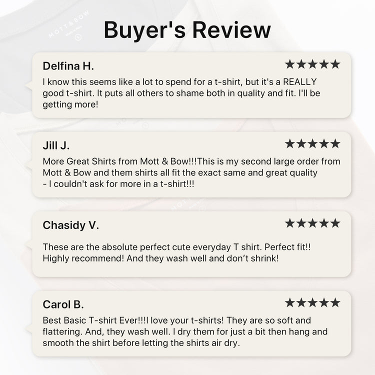 Women wearing White Mott&Bow | Fitted V-Neck Marcy Tee tt