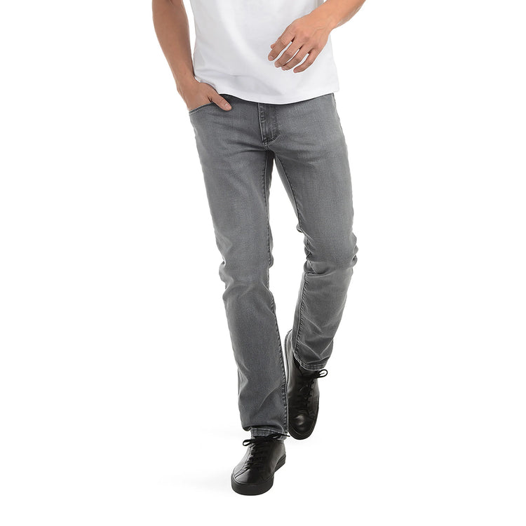 Men wearing Stone Medium Gray Mott&Bow | Slim Stone Jeans tt