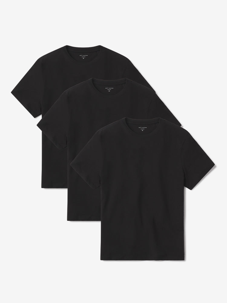 Men wearing Black Luxe Stretch Tee 3-Pack