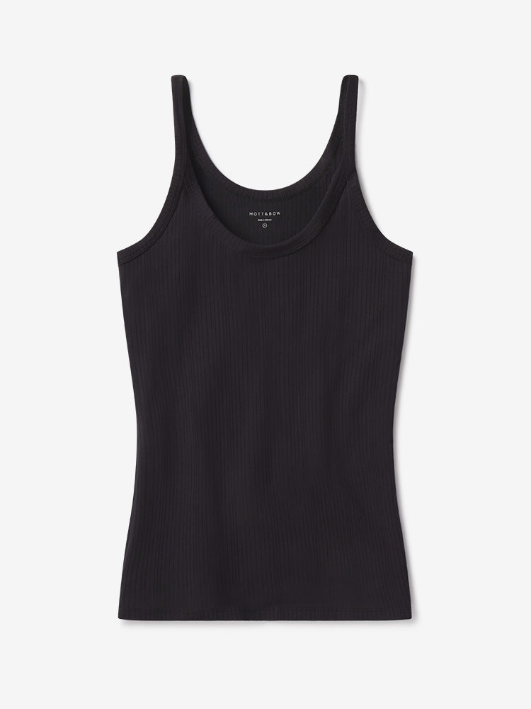 Women wearing Black Lounge Scoop Neck Cami