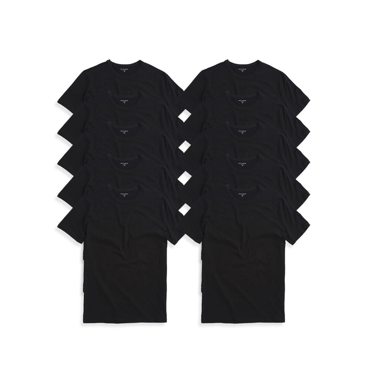 Men wearing Black Classic Crew Driggs 10-Pack