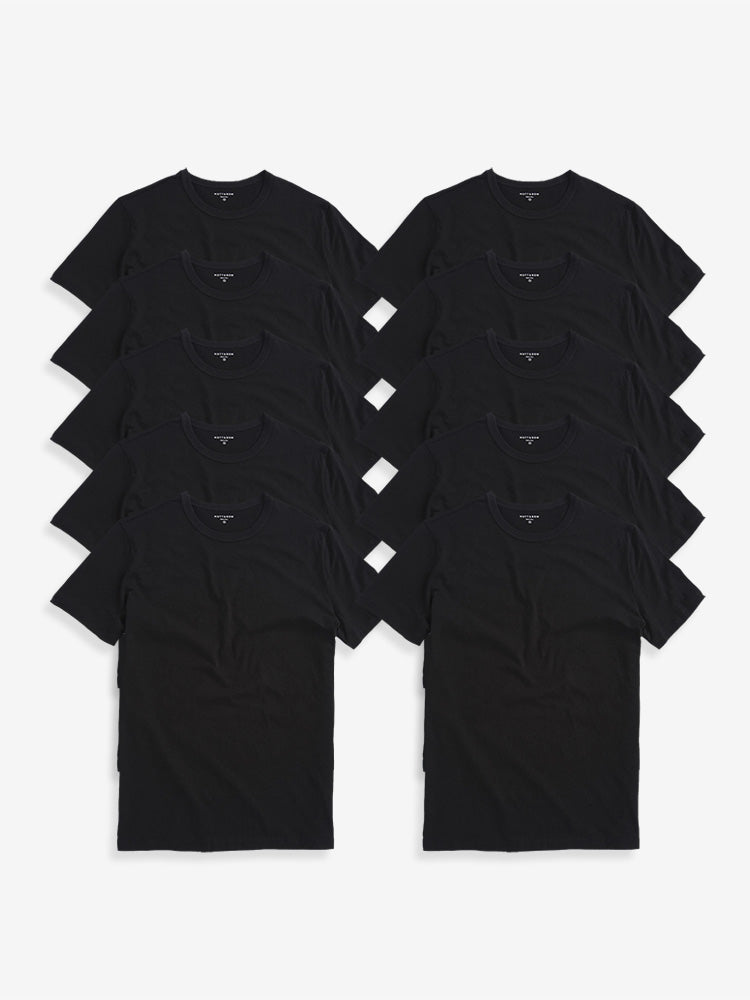 Men wearing Black Classic Crew Driggs 10-Pack