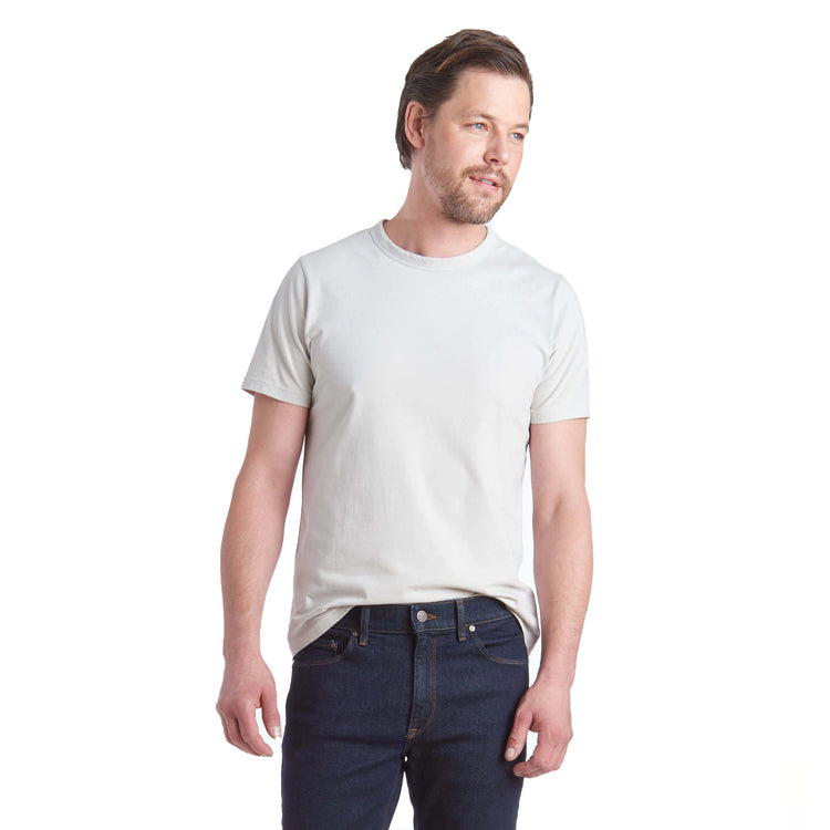 wearing White Mott&Bow | Classic Crew Driggs Tee tt