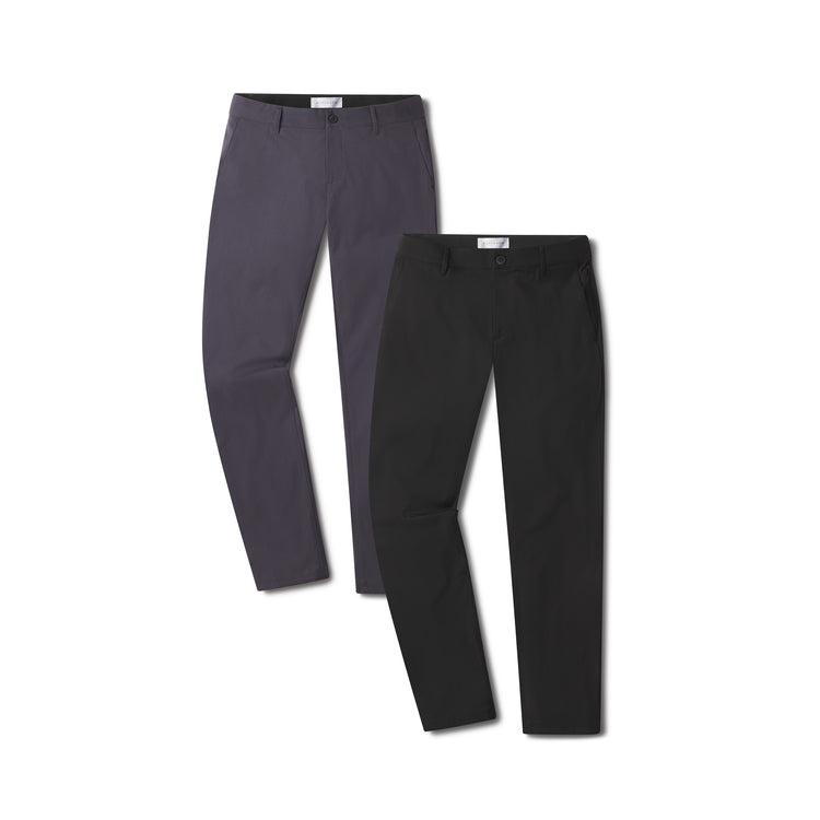 wearing Granite/Black Tech Slim Pants 2-Pack