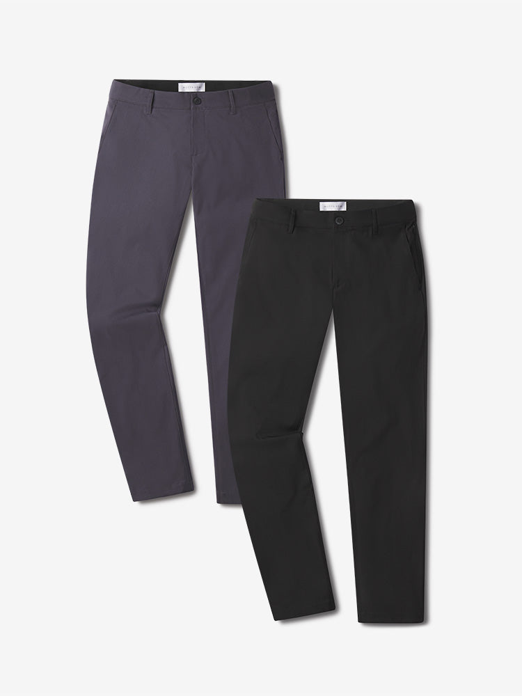 wearing Granite/Black Tech Slim Pants 2-Pack