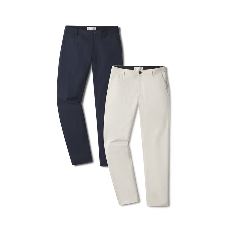 wearing Navy/Stone Slim Tech Pants 2-Pack