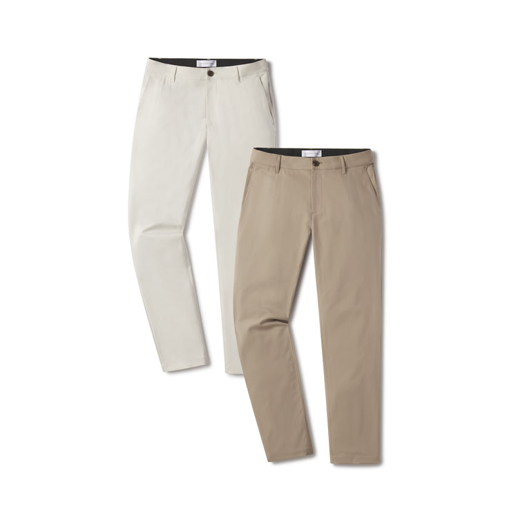 wearing Stone/Khaki Tech Slim Pants 2-Pack