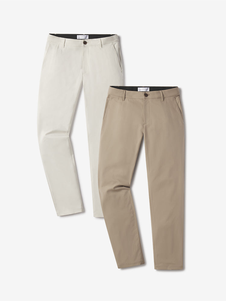 wearing Stone/Khaki Tech Slim Pants 2-Pack