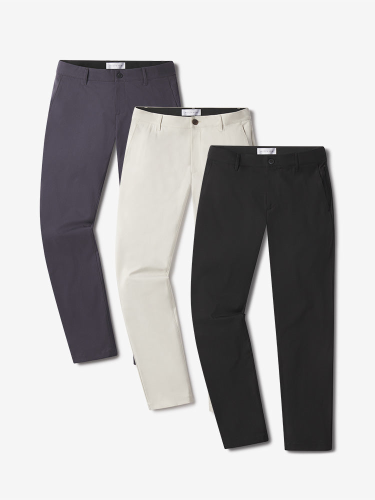wearing Granite/Black/Stone Tech Slim Pants 3-Pack