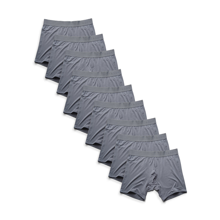 Men wearing Gray Boxer Brief 9-Pack