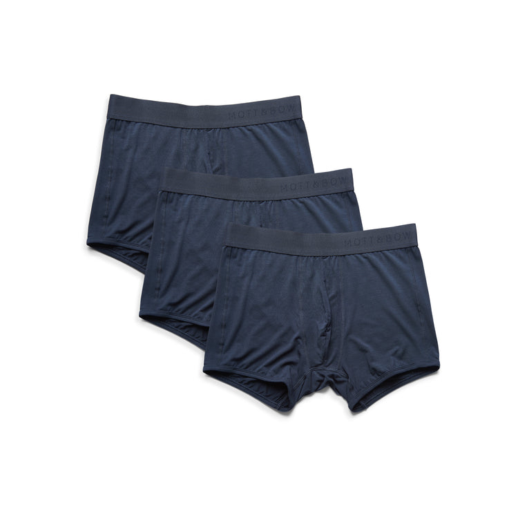 Men wearing Navy Trunks 3-Pack