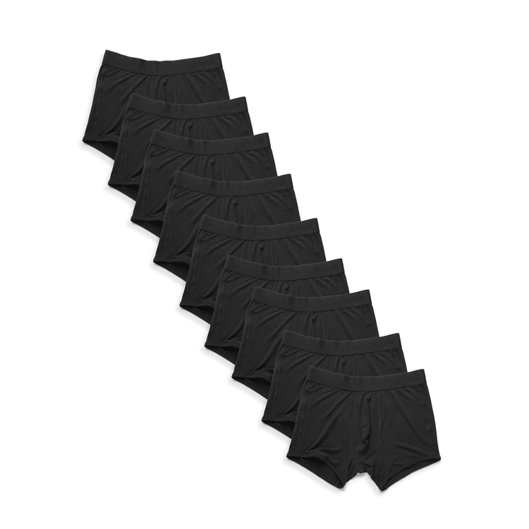 Men wearing Black Trunks 9-Pack