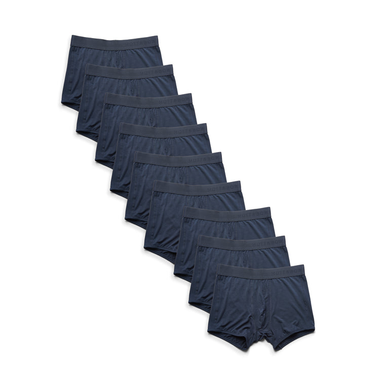 Men wearing Navy Trunks 9-Pack