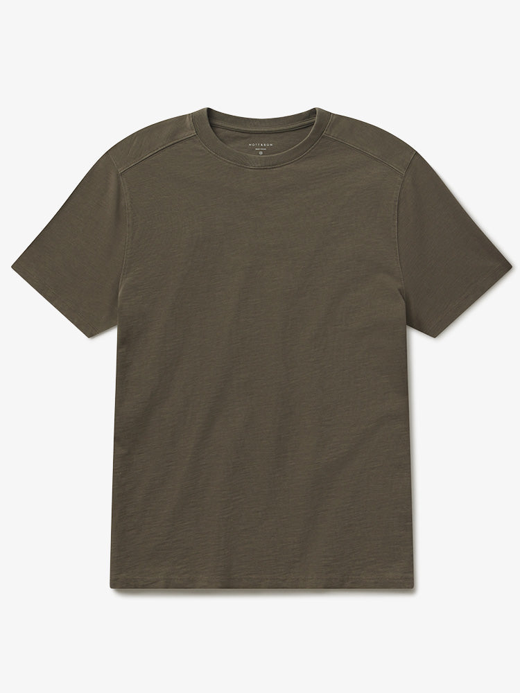 Men wearing Vintage Dark Moss Cotton Jersey Oversized Tee