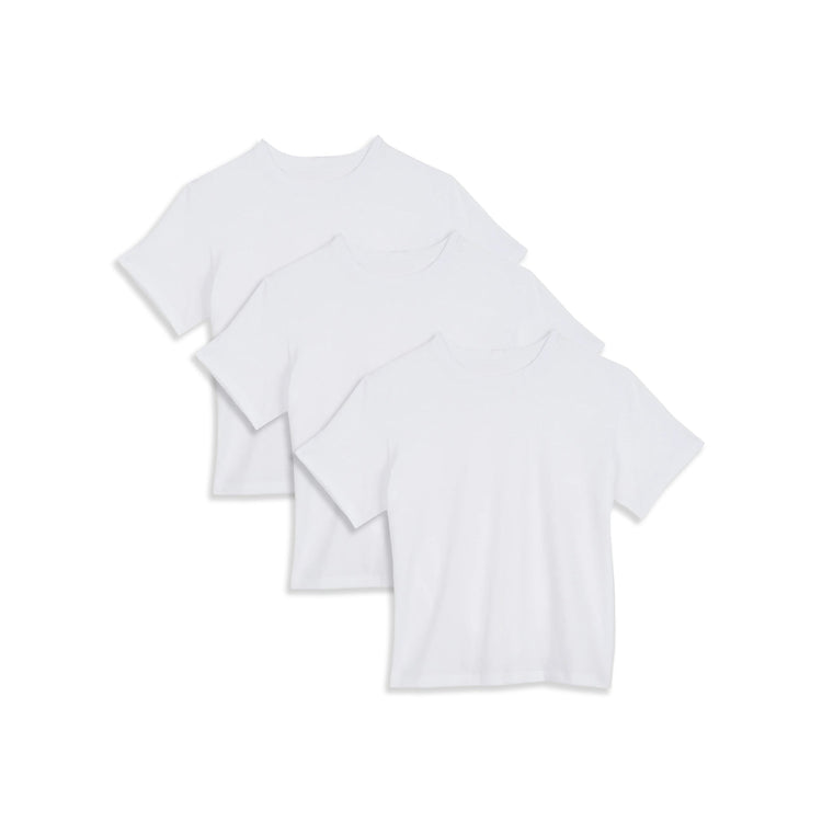 Women wearing White Everyday Cotton Crew Tee 3-Pack