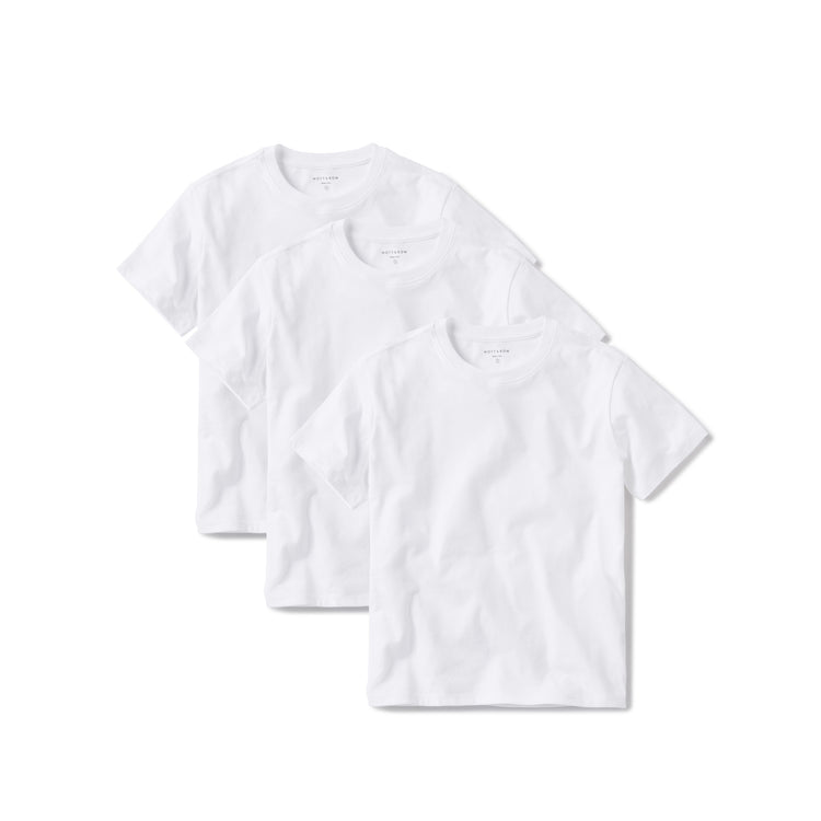 Women wearing White Everyday Cotton Crew Tee 3-Pack