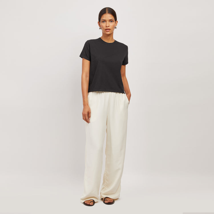 Women wearing Negro Everyday Cotton Crew Tee - Pre-Order