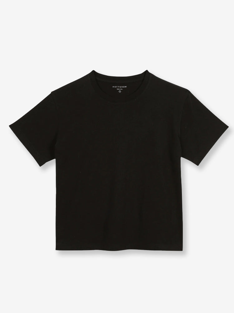Women wearing Negro Everyday Cotton Crew Tee - Pre-Order