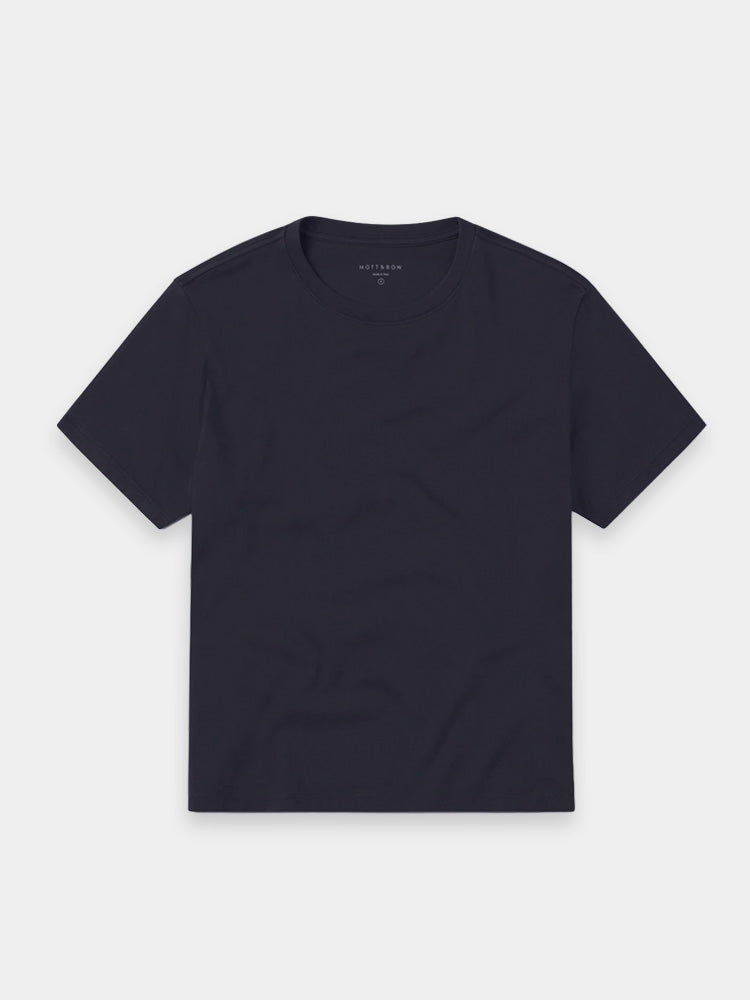 Women wearing Navy Everyday Cotton Crew Tee