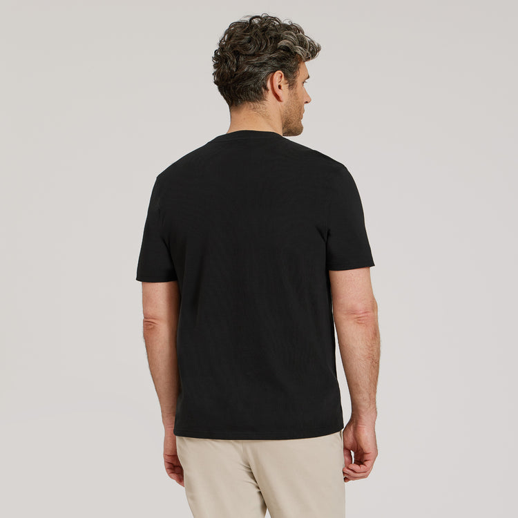 Men wearing Negro vintage Cotton Jersey One Pocket Tee