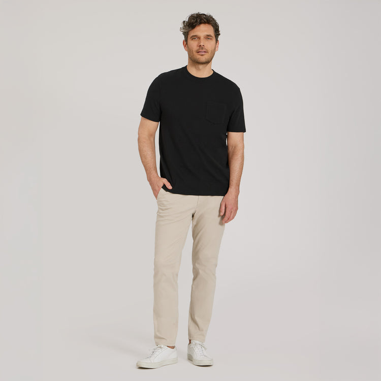 Men wearing Negro vintage Cotton Jersey One Pocket Tee