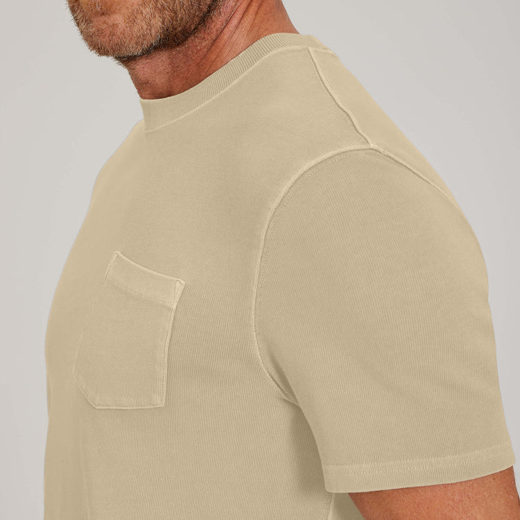 Men wearing Vintage Taupe Heritage Weighted Tee