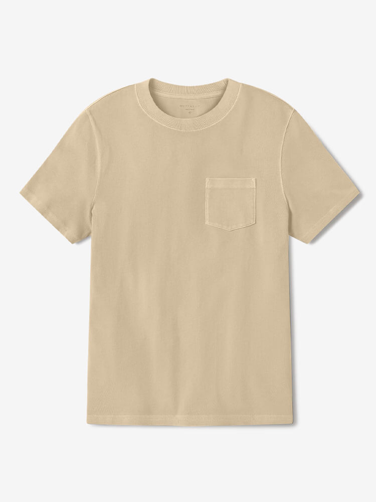 Men wearing Vintage Taupe Heritage Weighted Tee