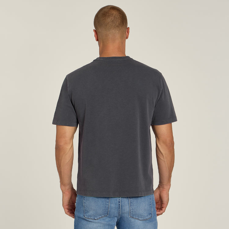 Men wearing Vintage Gray Cotton Jersey Oversized Tee