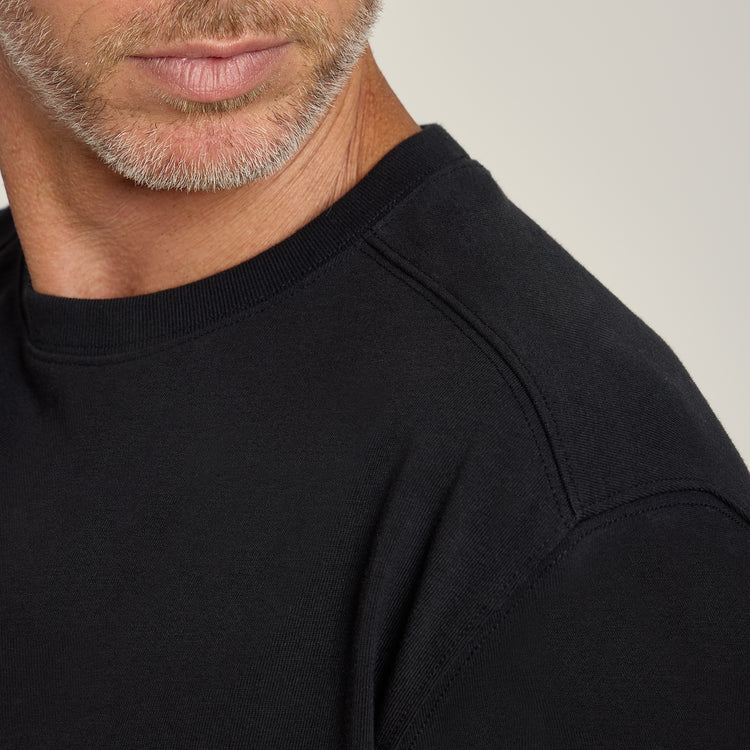 Men wearing Vintage Black Cotton Jersey Oversized Tee