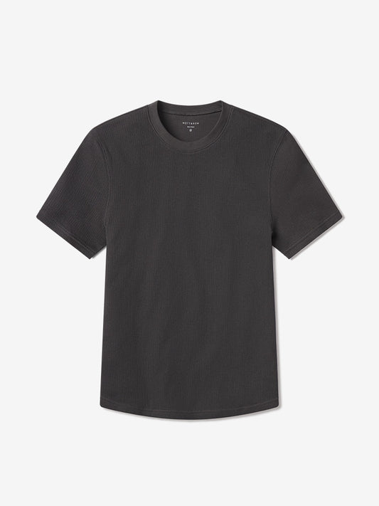 Cotton Waffle Curved Hem Crew tees