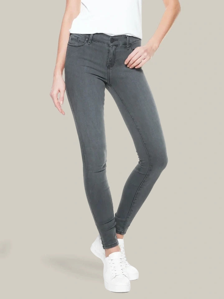 Women wearing Gris Médium Orchard Mid Rise Skinny Jeans