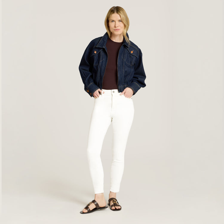 Women wearing White High Rise Skinny Lloyd