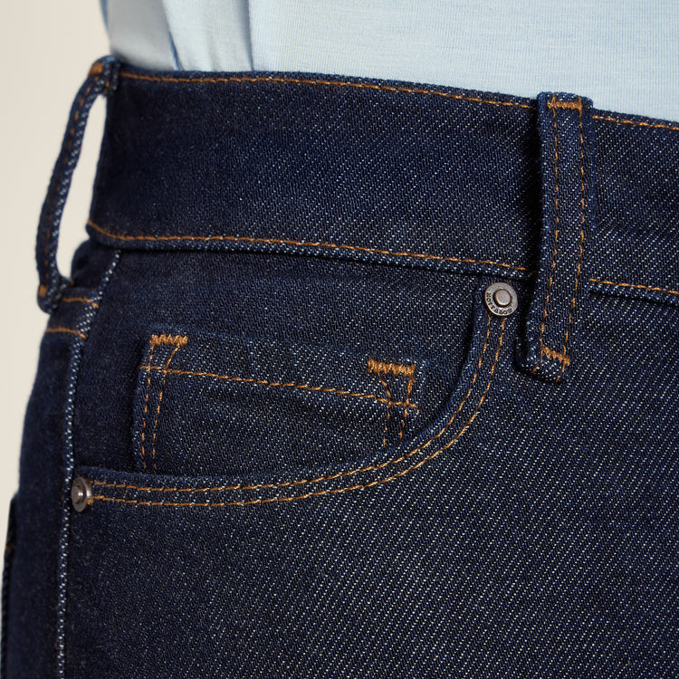 Women wearing Dark Blue High Rise Wide Leg Gilmore