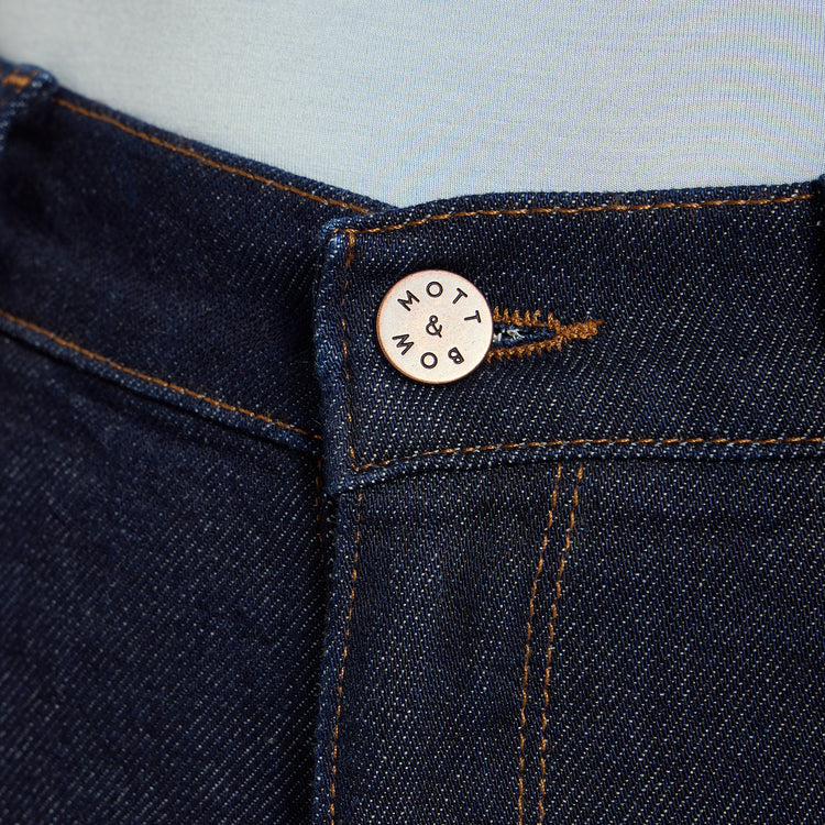 Women wearing Dark Blue High Rise Wide Leg Gilmore