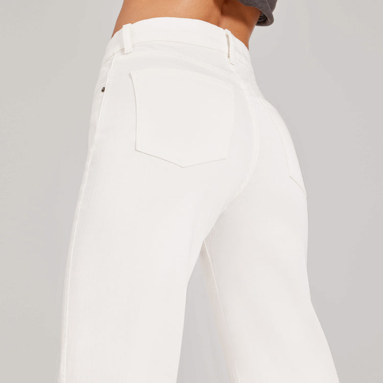 Women wearing Bone High Rise Wide Leg Mercer
