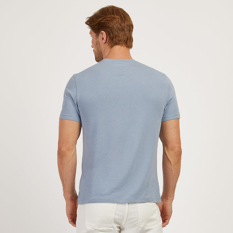 Men wearing California Blue Luxe Stretch Tee