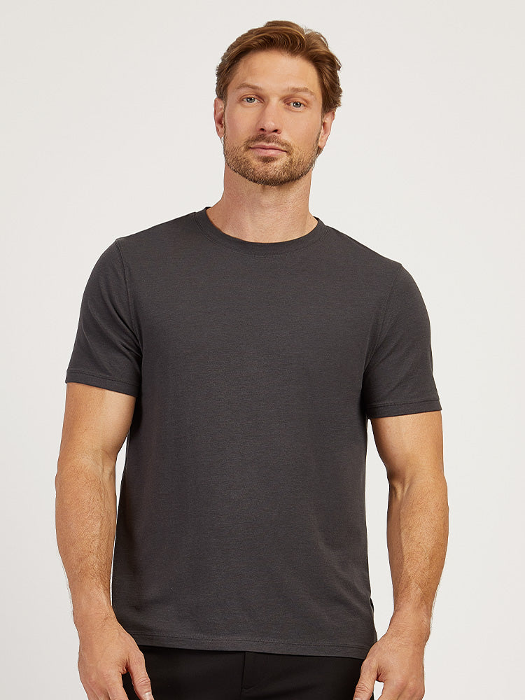 Men wearing Dark Gray Luxe Stretch Tee