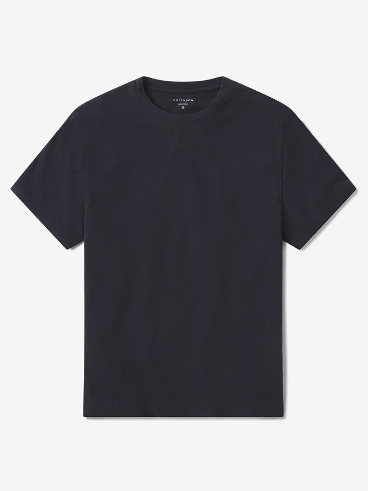 Men wearing Graphite Blue Luxe Stretch Tee